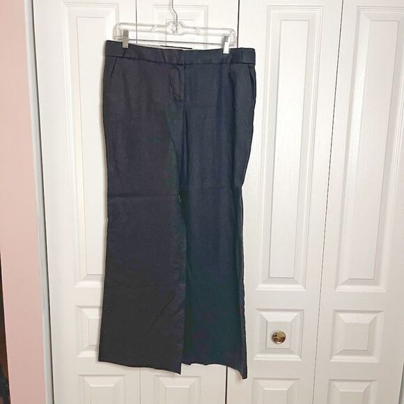 J. Crew Pants - J. Crew Linen City Fit Career Casual Flat Front Wide Leg Unlined Pants